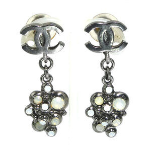Chanel CHANEL Earrings Metal Gunmetal Women's h32165i